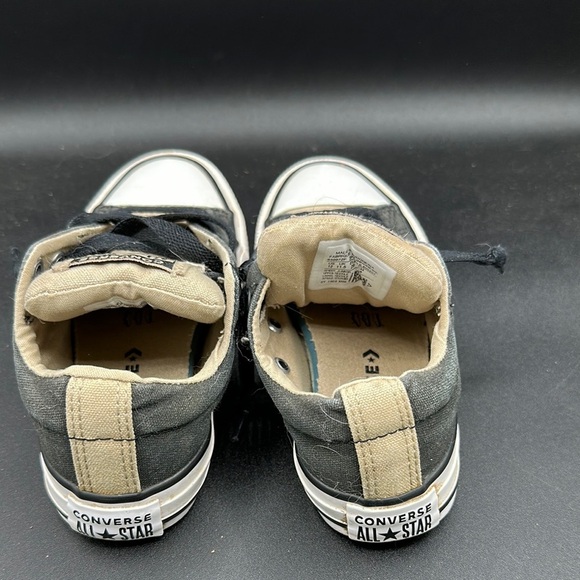 Converse Kids Black and Tan Sneakers size 12 - Picture 3 of 5